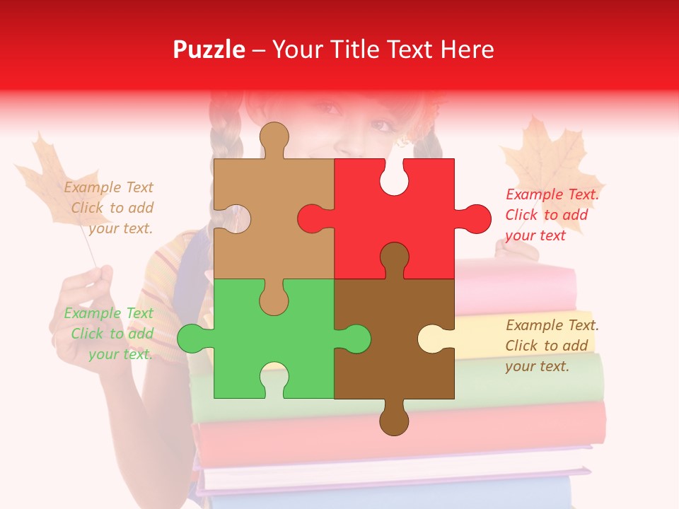 Maple Female Schoolchild PowerPoint Template