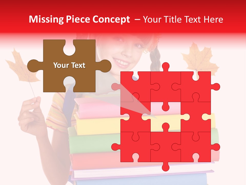 Maple Female Schoolchild PowerPoint Template