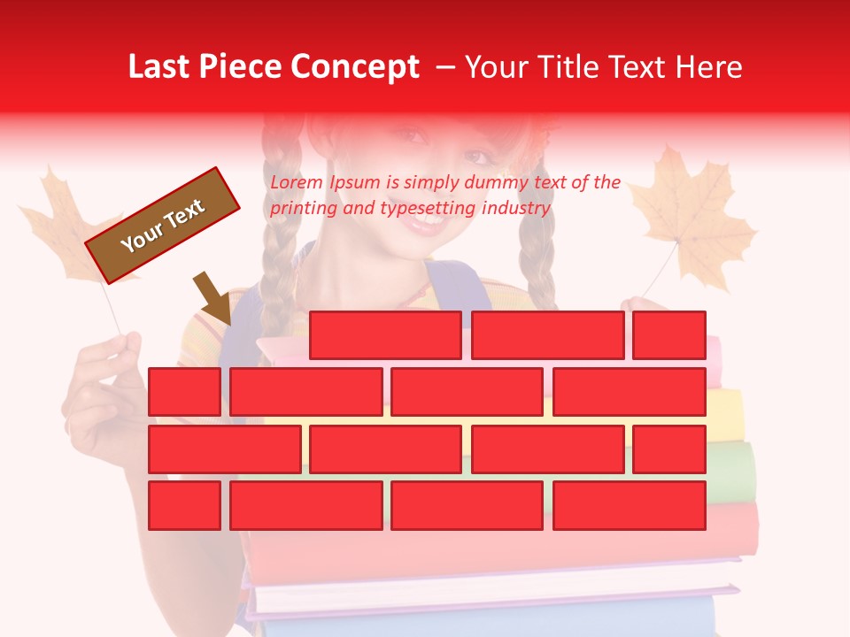 Maple Female Schoolchild PowerPoint Template