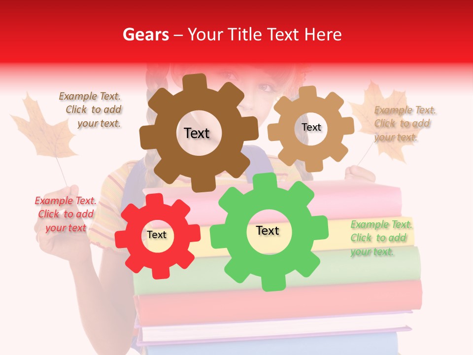 Maple Female Schoolchild PowerPoint Template