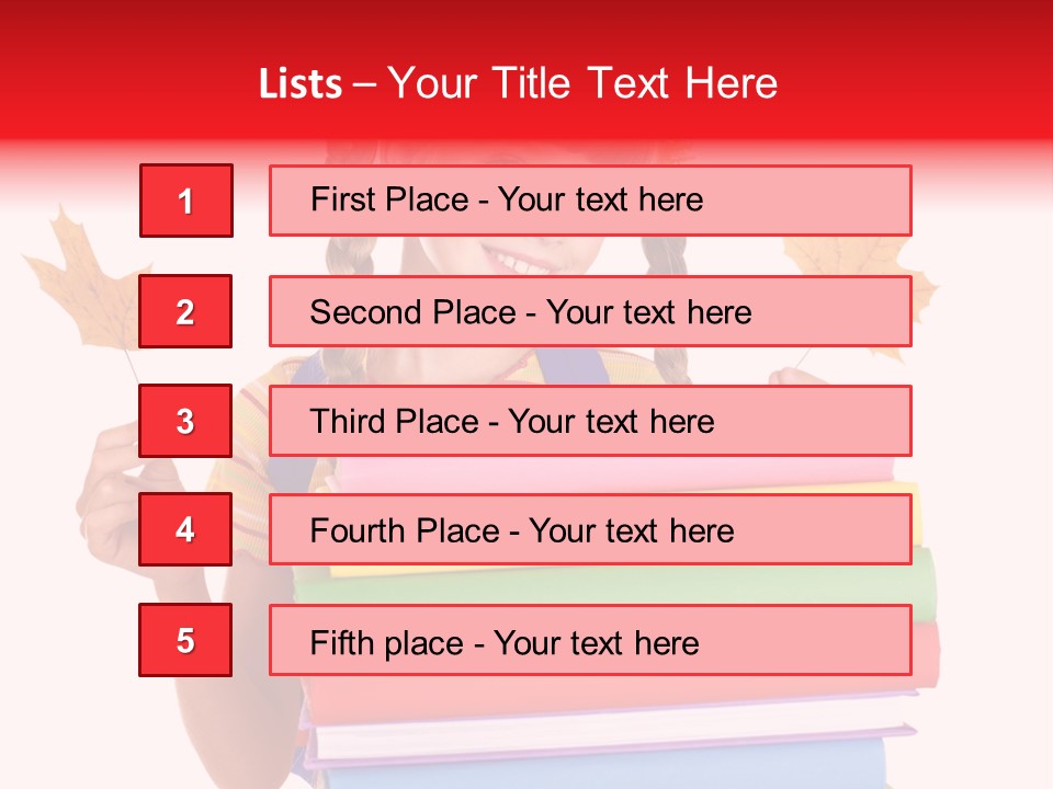 Maple Female Schoolchild PowerPoint Template