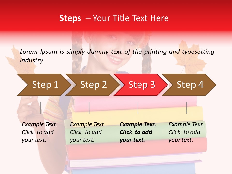 Maple Female Schoolchild PowerPoint Template