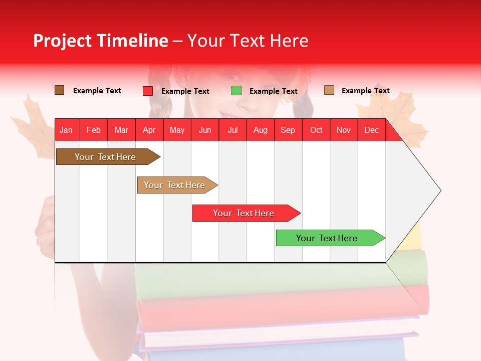 Maple Female Schoolchild PowerPoint Template