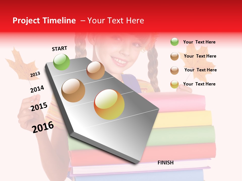 Maple Female Schoolchild PowerPoint Template