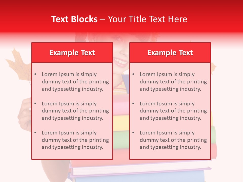Maple Female Schoolchild PowerPoint Template