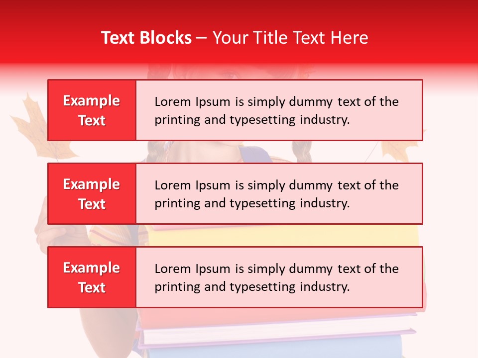 Maple Female Schoolchild PowerPoint Template