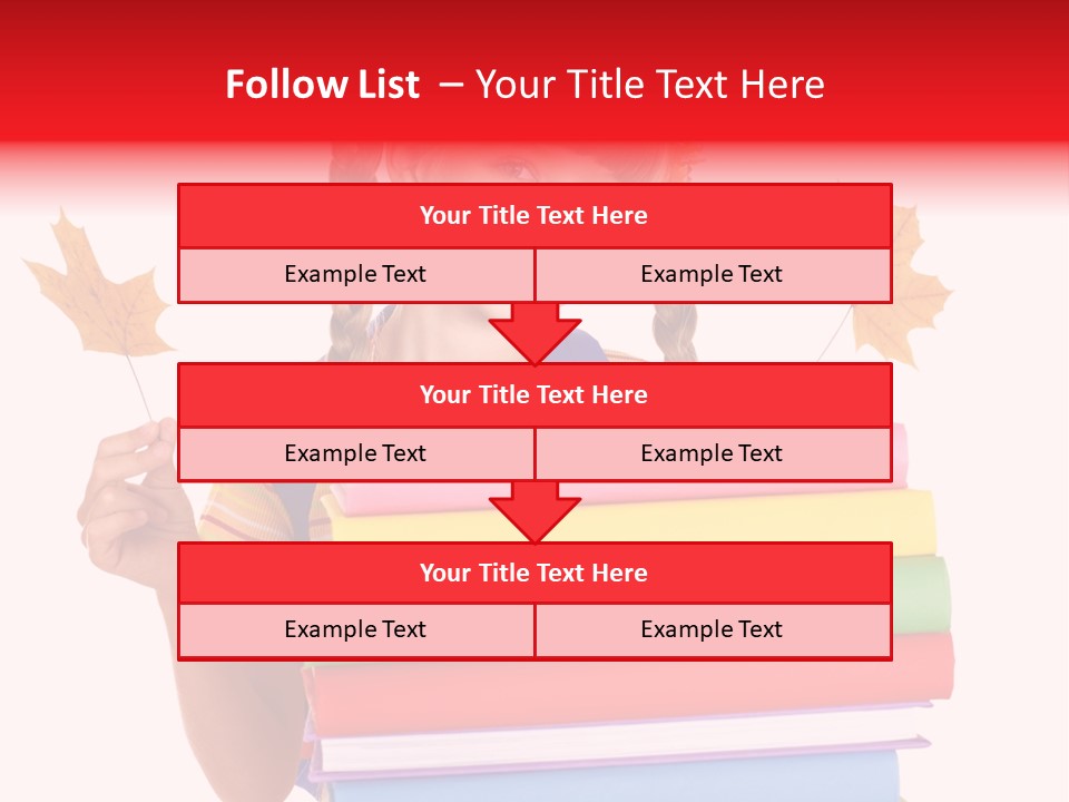 Maple Female Schoolchild PowerPoint Template