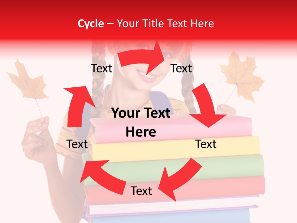 Maple Female Schoolchild PowerPoint Template