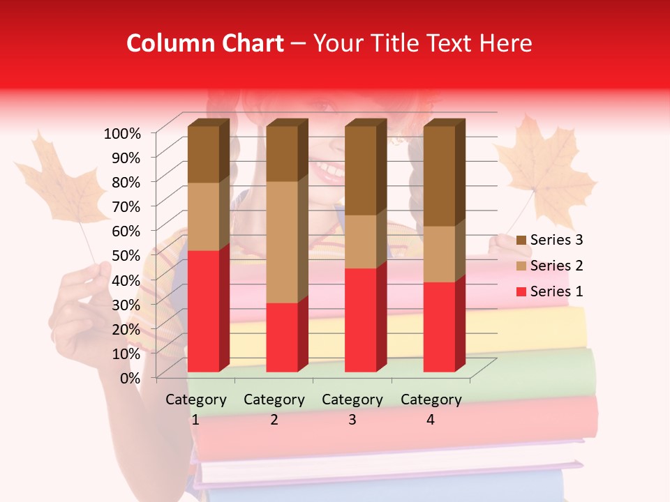 Maple Female Schoolchild PowerPoint Template