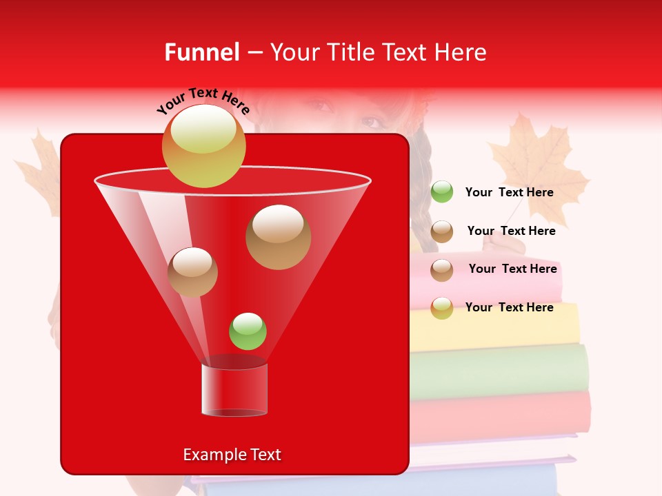 Maple Female Schoolchild PowerPoint Template