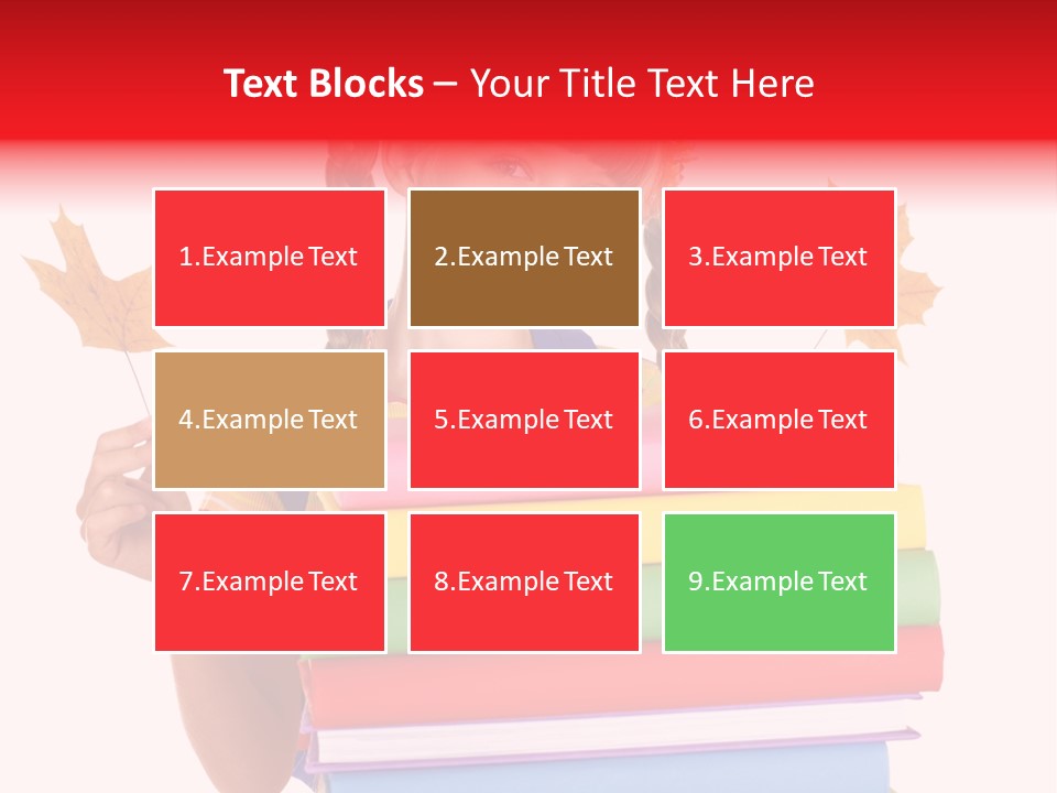 Maple Female Schoolchild PowerPoint Template