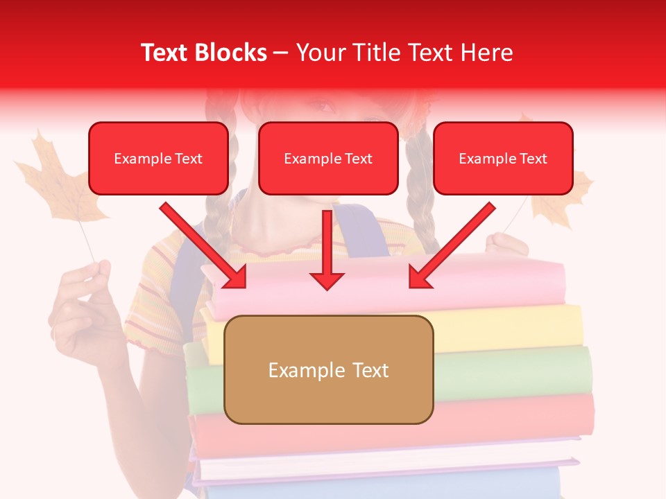 Maple Female Schoolchild PowerPoint Template