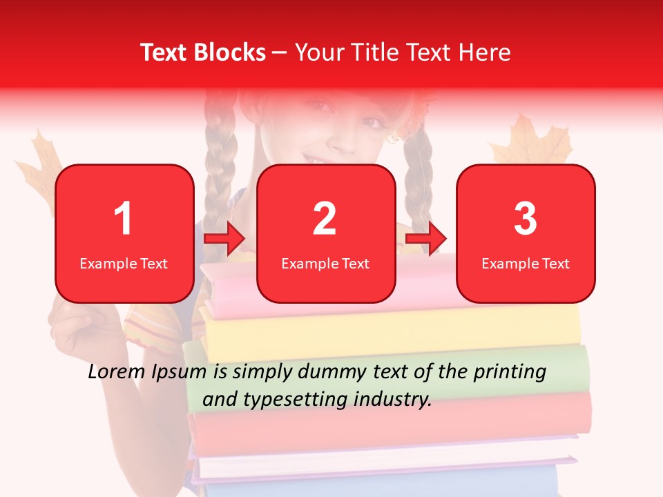 Maple Female Schoolchild PowerPoint Template