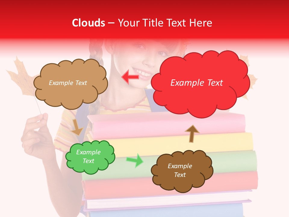 Maple Female Schoolchild PowerPoint Template