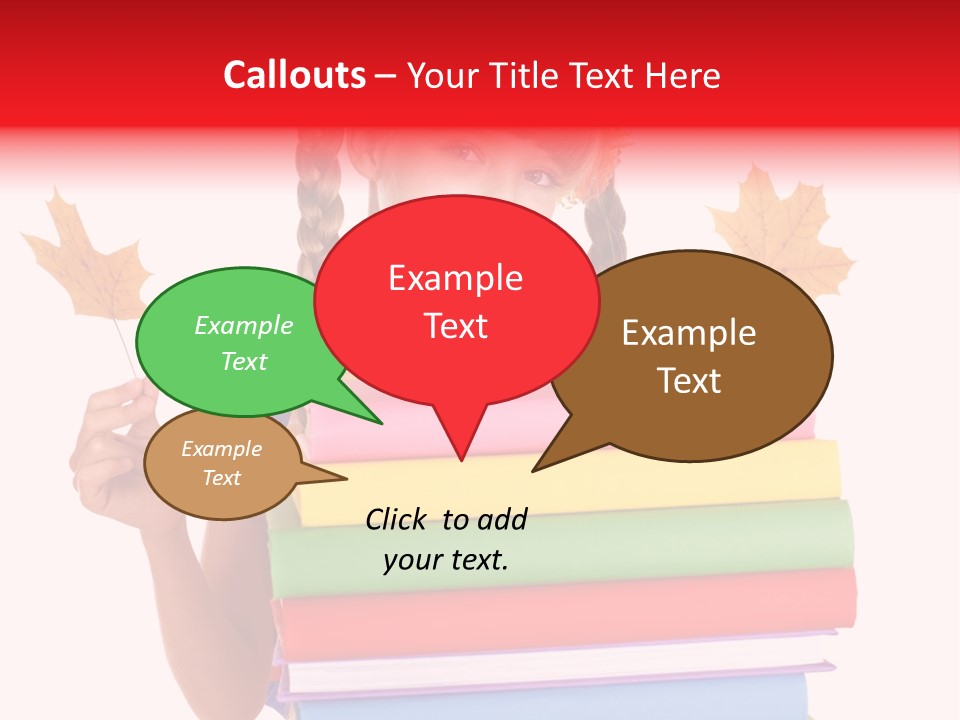 Maple Female Schoolchild PowerPoint Template