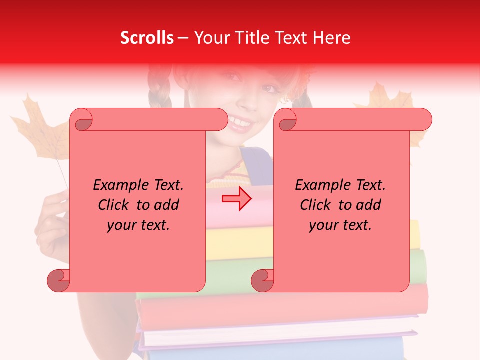 Maple Female Schoolchild PowerPoint Template