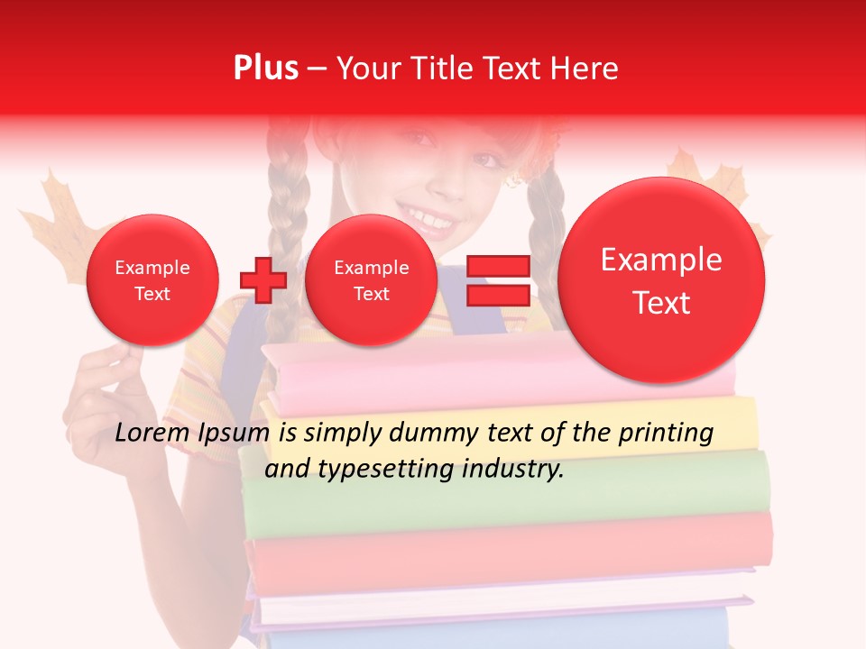 Maple Female Schoolchild PowerPoint Template