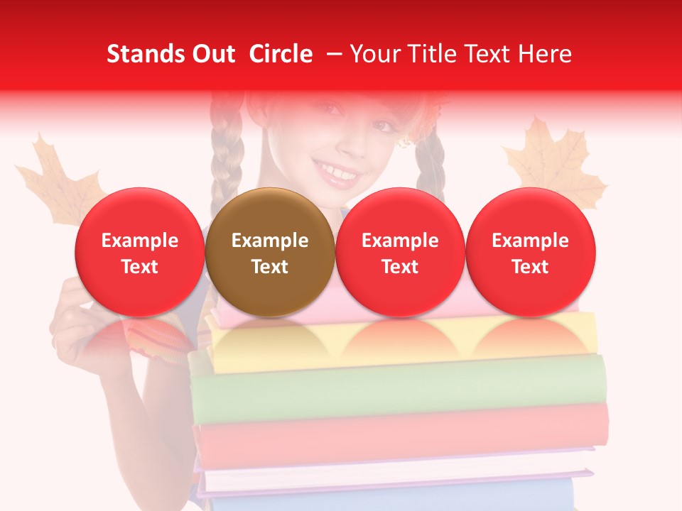 Maple Female Schoolchild PowerPoint Template