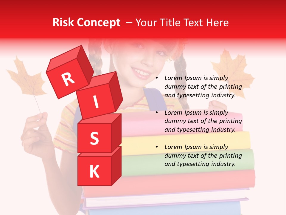 Maple Female Schoolchild PowerPoint Template