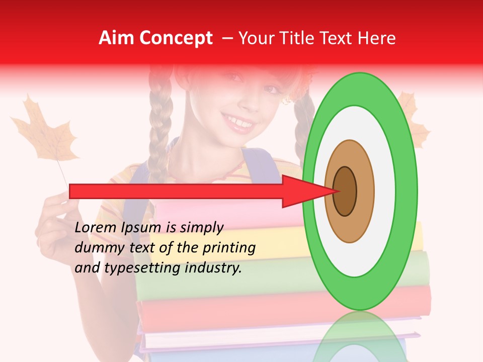 Maple Female Schoolchild PowerPoint Template