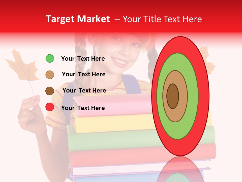 Maple Female Schoolchild PowerPoint Template