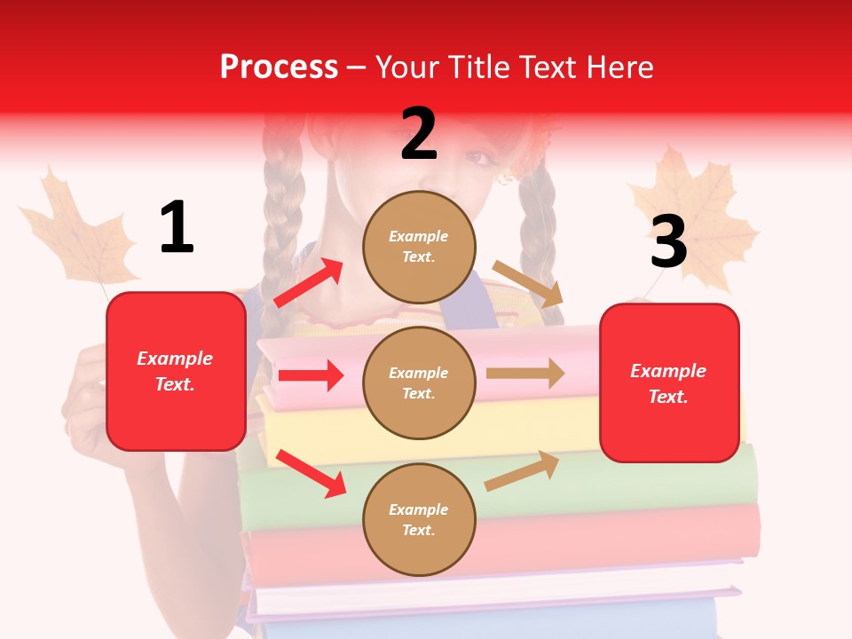 Maple Female Schoolchild PowerPoint Template