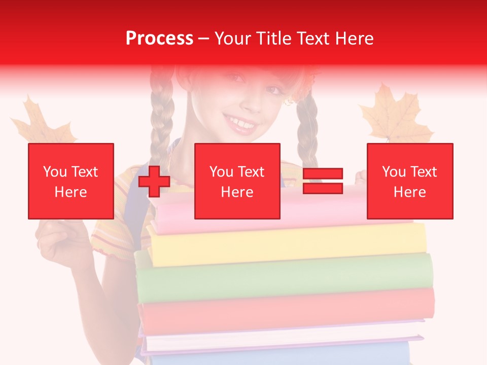 Maple Female Schoolchild PowerPoint Template