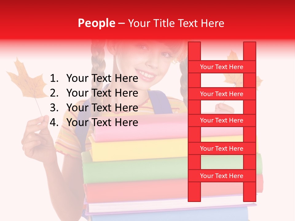 Maple Female Schoolchild PowerPoint Template