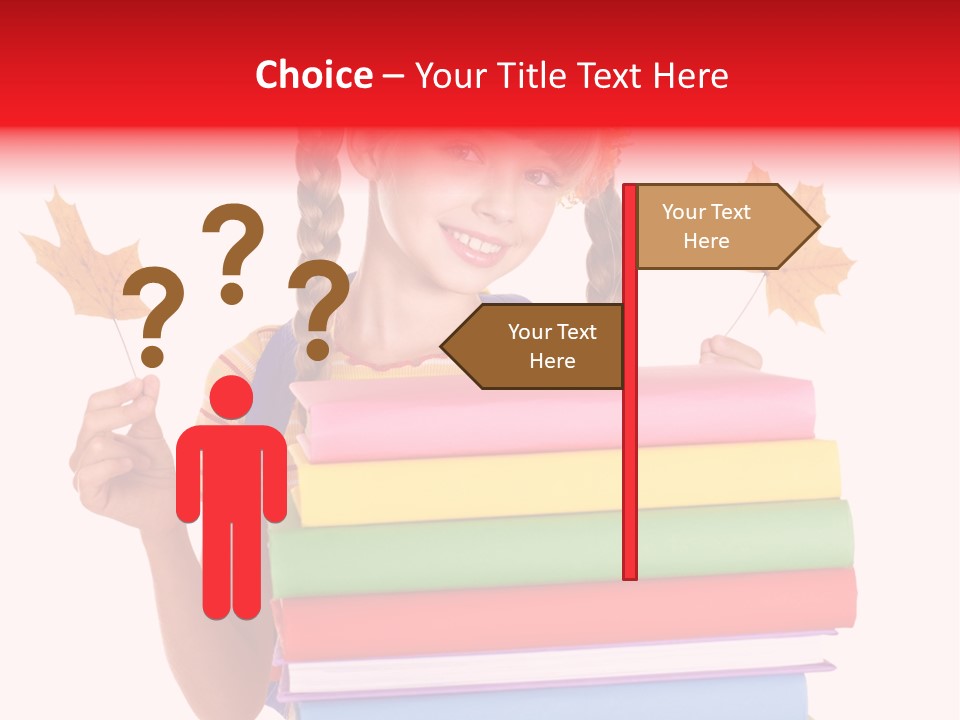 Maple Female Schoolchild PowerPoint Template