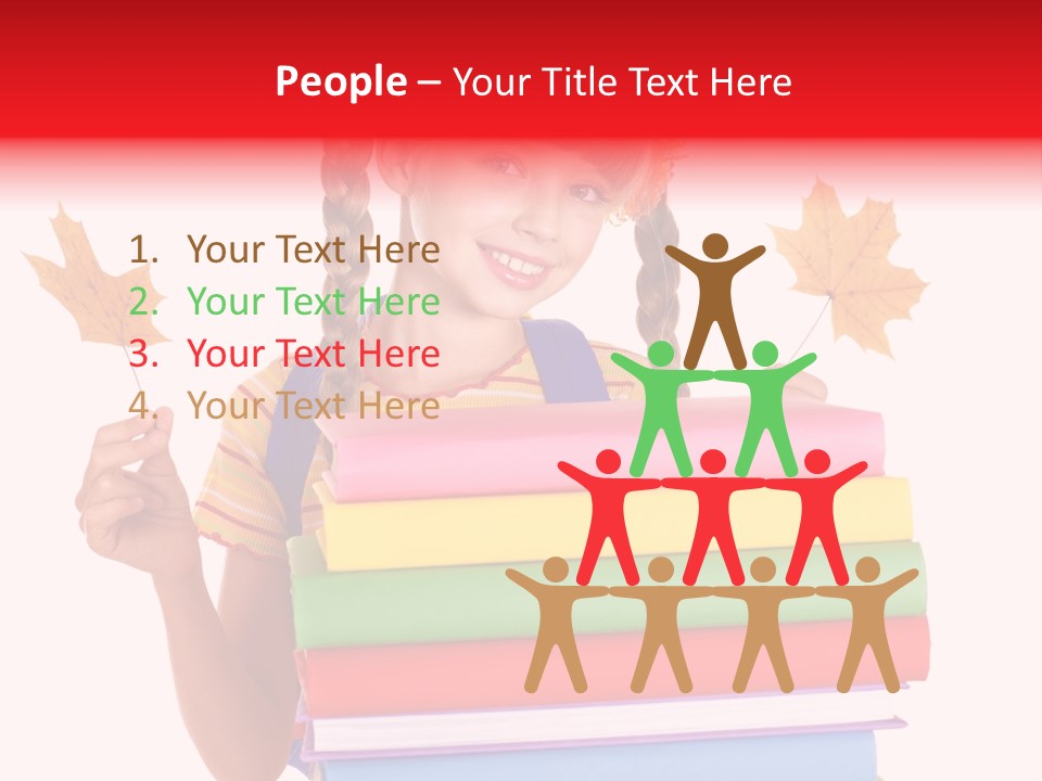 Maple Female Schoolchild PowerPoint Template