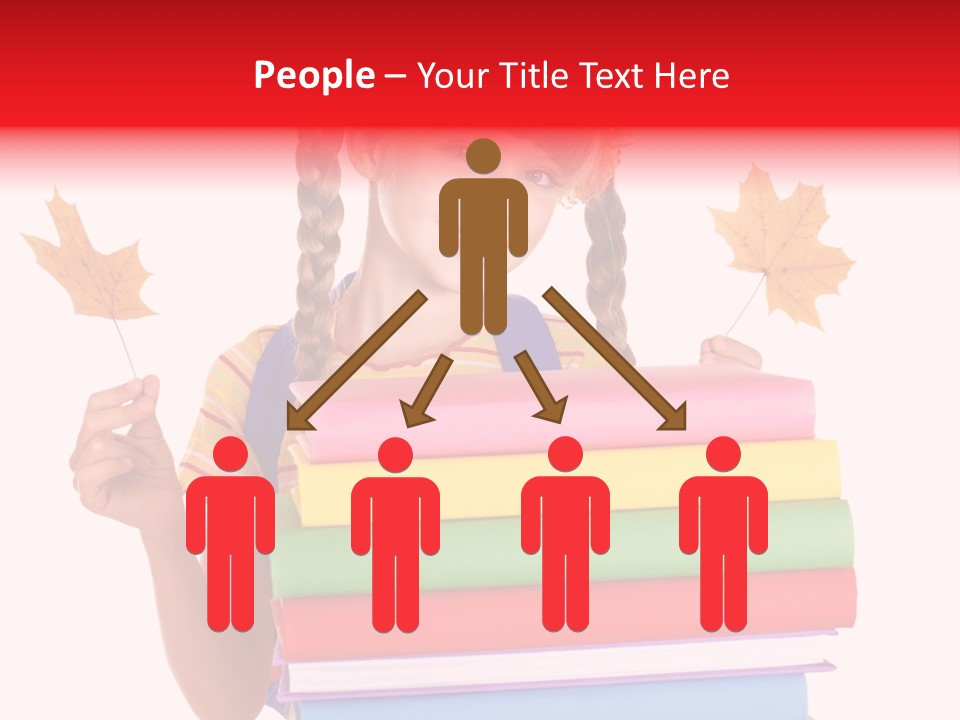 Maple Female Schoolchild PowerPoint Template