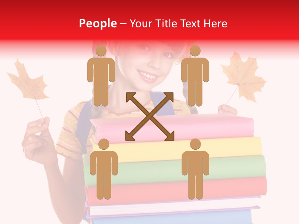 Maple Female Schoolchild PowerPoint Template