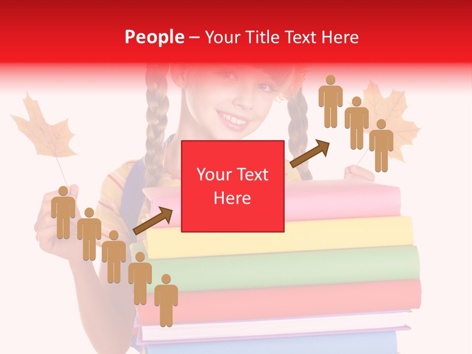 Maple Female Schoolchild PowerPoint Template