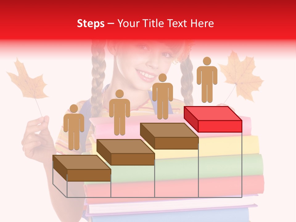 Maple Female Schoolchild PowerPoint Template