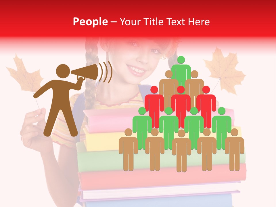 Maple Female Schoolchild PowerPoint Template