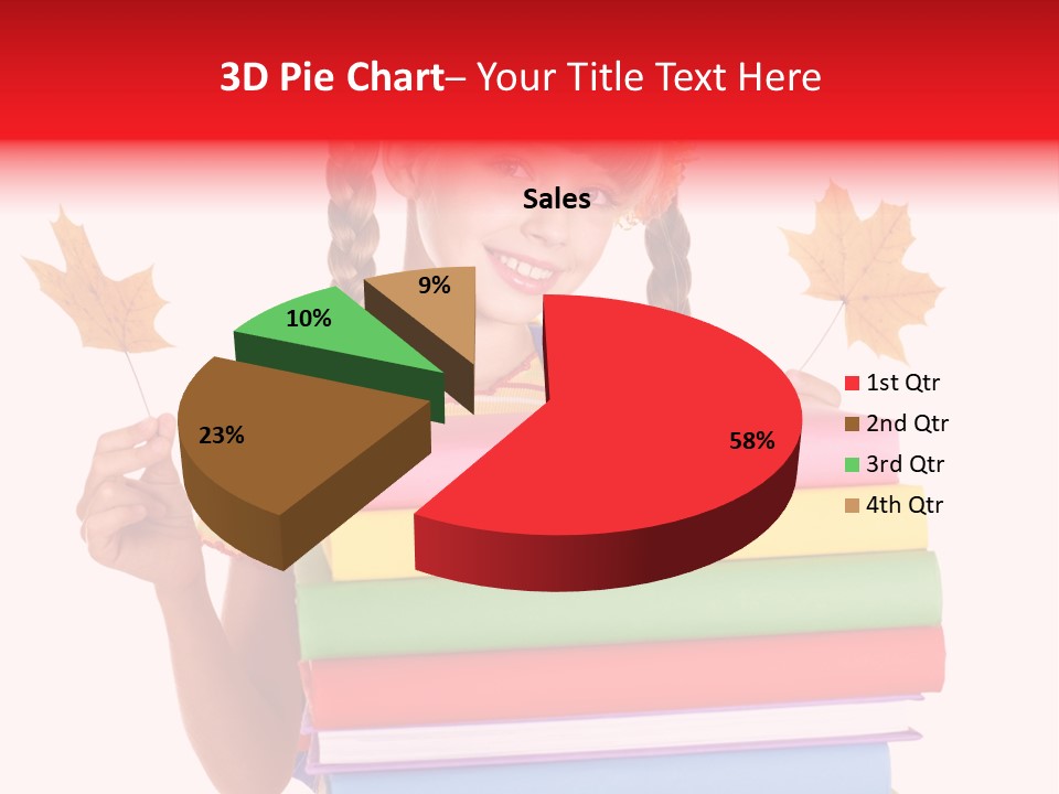 Maple Female Schoolchild PowerPoint Template