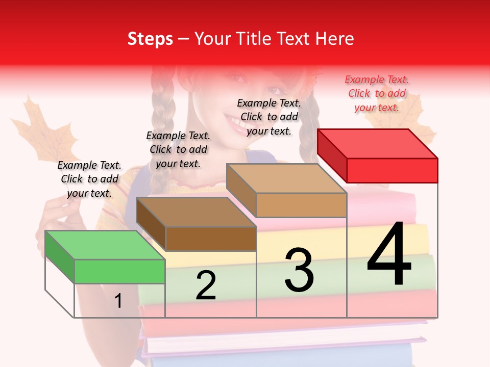 Maple Female Schoolchild PowerPoint Template