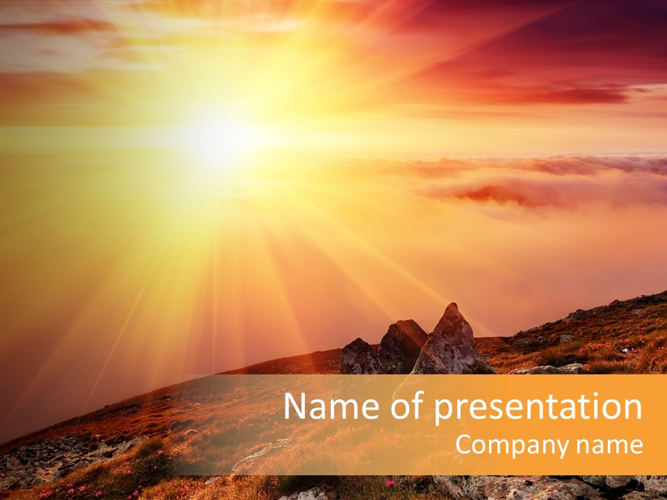 Outdoor Stone Countryside PowerPoint Template