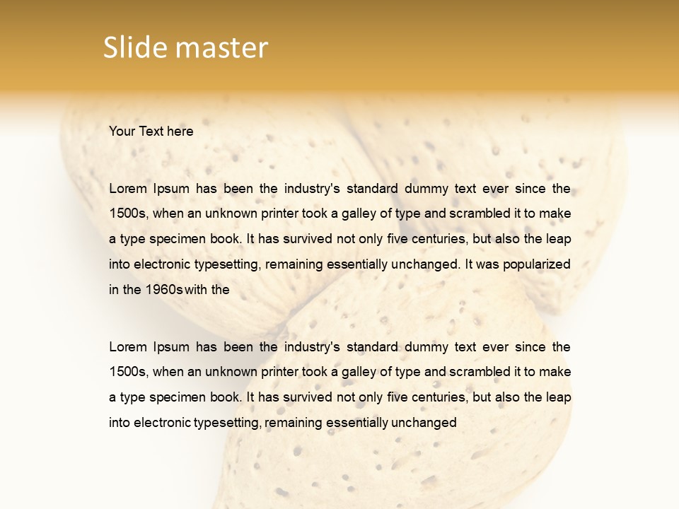 Almond Background Healthy PowerPoint Template