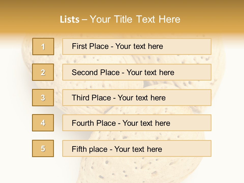 Almond Background Healthy PowerPoint Template