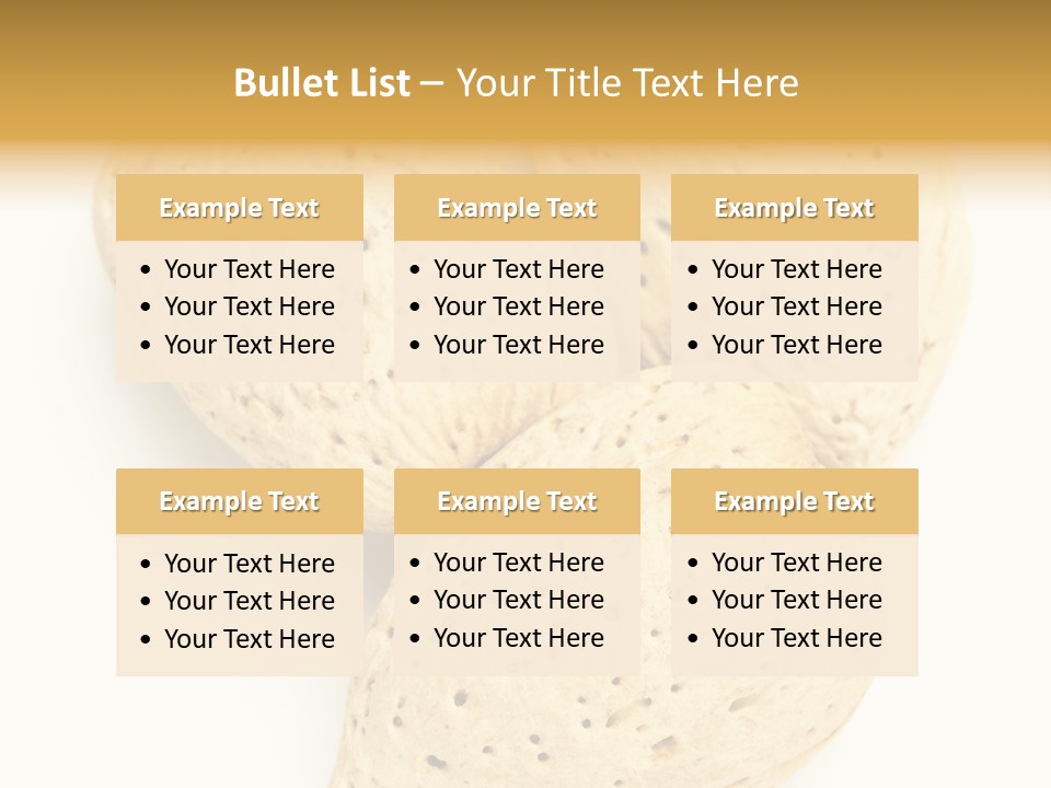 Almond Background Healthy PowerPoint Template