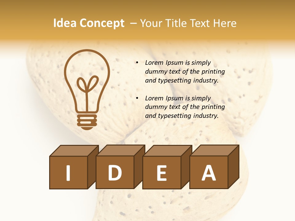 Almond Background Healthy PowerPoint Template