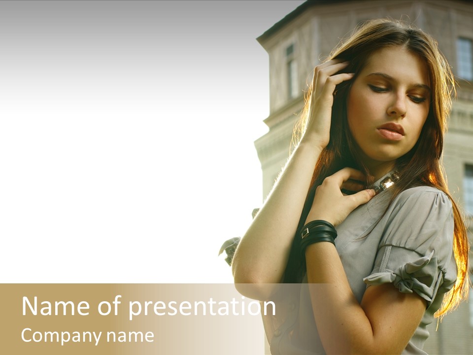 Person Outdoor Young PowerPoint Template