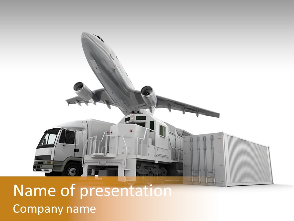 Lorry Business Merchandise PowerPoint Template