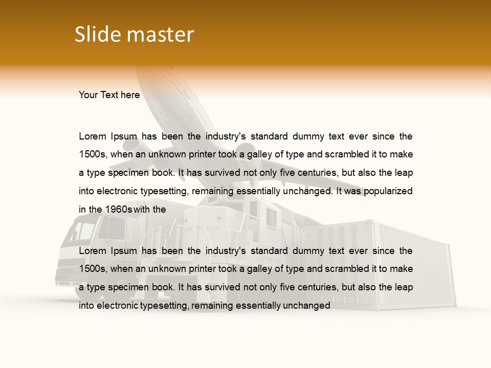 Lorry Business Merchandise PowerPoint Template