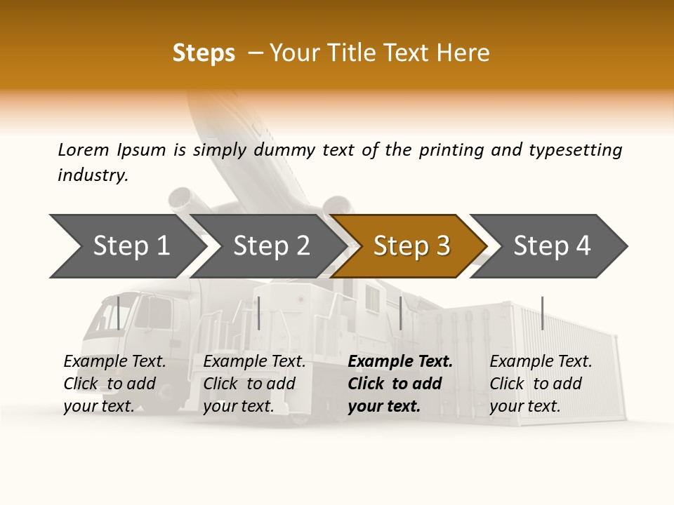Lorry Business Merchandise PowerPoint Template