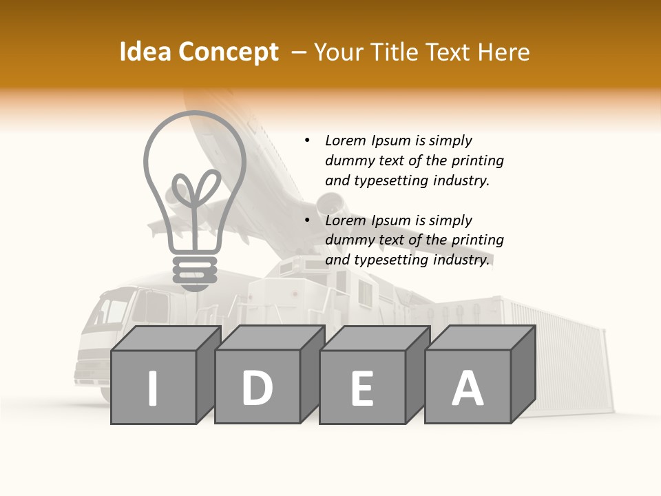 Lorry Business Merchandise PowerPoint Template