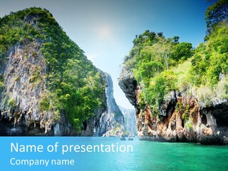 Nobody Summer Seascape PowerPoint Template