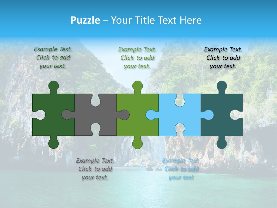 Nobody Summer Seascape PowerPoint Template