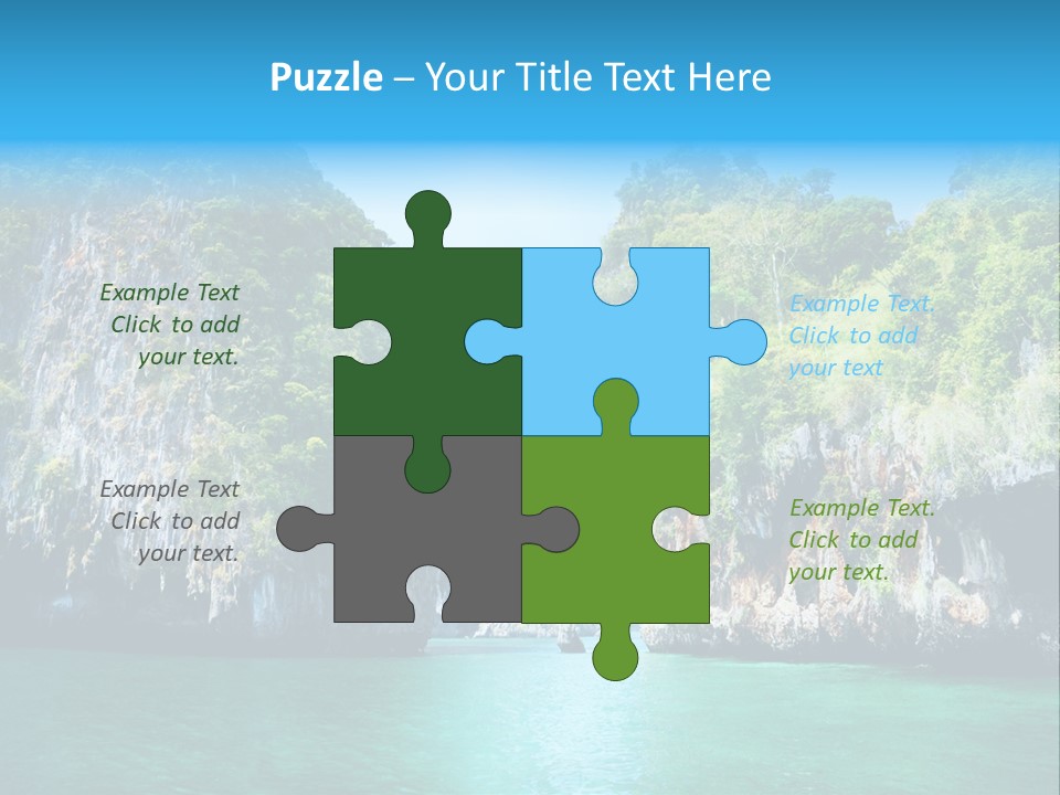 Nobody Summer Seascape PowerPoint Template